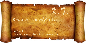 Krauth Tarzícia névjegykártya